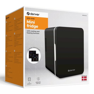 Mini-kyl/värmeskåp 4Liter 220V + 12V adapter MFR-404B Svart