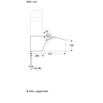 Siemens - LC87KFN60 - iQ300, Vägghängd köksfläkt, 80 cm, Klarglas med svart tryck, Svart