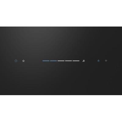 Siemens - LC91KLT60 - iQ700, Vägghängd köksfläkt, 90 cm, Klarglas med svart tryck, Svart