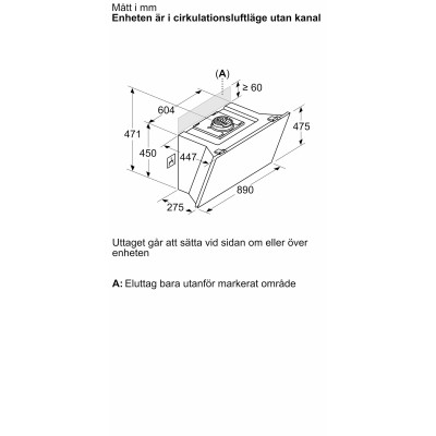 Siemens - LC91KLT60 - iQ700, Vägghängd köksfläkt, 90 cm, Klarglas med svart tryck, Svart