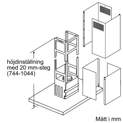 Siemens - LF97BCP50 - iQ500, Frihängande köksfläkt, 90 cm, Rostfritt stål