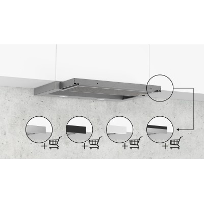 Siemens - LI64LB531 - iQ300, Utdragbar köksfläkt, 60 cm, Silvermetallic