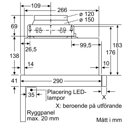 Siemens - LI64LB531 - iQ300, Utdragbar köksfläkt, 60 cm, Silvermetallic