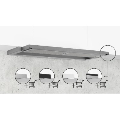 Siemens - LI97RB531 - iQ300, Utdragbar köksfläkt, 90 cm, Silvermetallic