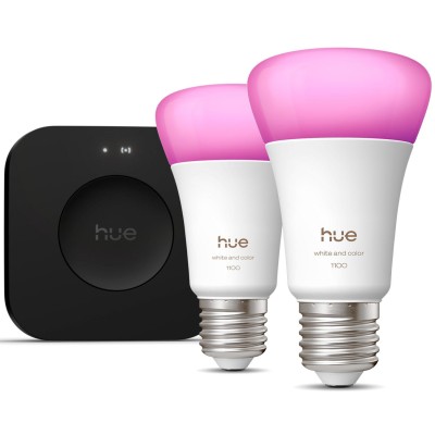 Philips Hue - Startkit White and Color Ambiance 2xE27 1100lm + Hue Bridge Pro - A15456