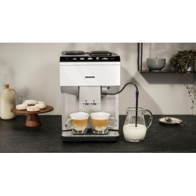 Siemens - TP515R02 - Helautomatisk kaffemaskin, EQ500 classic, Dagsljus silver, Vit