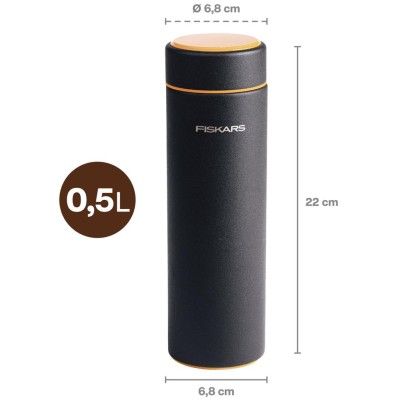 Fiskars - Termosflaska svart 0,5 liter On-the-go Bottle - A14833