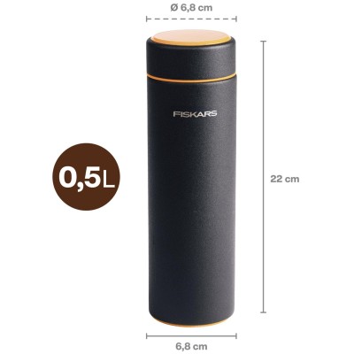 Fiskars - Termosflaska svart 0,5 liter On-the-go Bottle - A14833