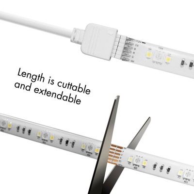 LogiLink - Smart RGB+CCT (RGB + Varm-kallvit) Light-strip 5m WiFi Tuya - A13880
