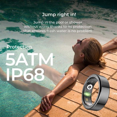 KSIX - Smart Ring Saturn Svart - S - A14614