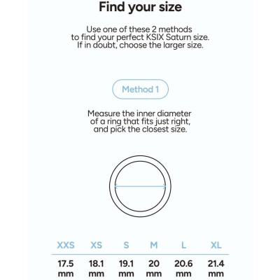 KSIX - Smart Ring Saturn Svart - S - A14614