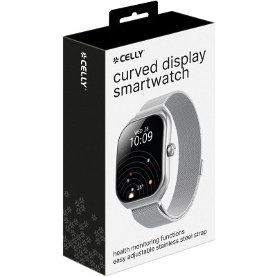 Celly - Trainerwide Smartwatch Milanese mesh Silver - A15897