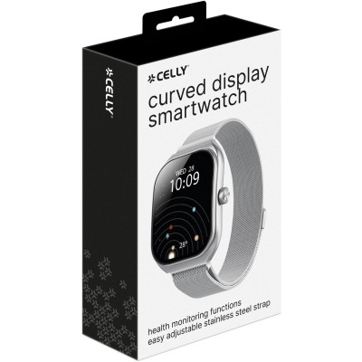 Celly - Trainerwide Smartwatch Milanese mesh Silver - A15897