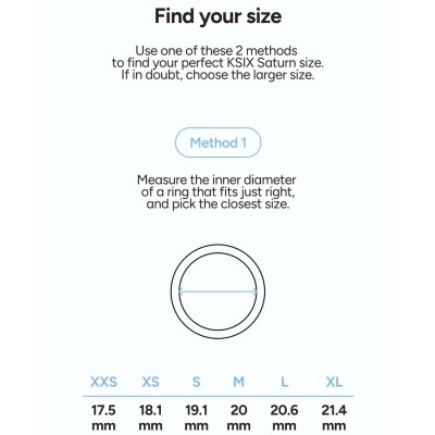 KSIX - Smart Ring Saturn Svart - XXS - A16081