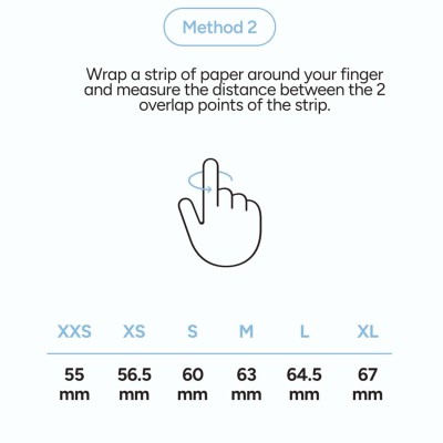 KSIX - Smart Ring Saturn Svart - XXS - A16081