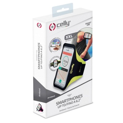 Celly - Sportarmband XXL max 6,2" Gul - ARMBANDXXLYL