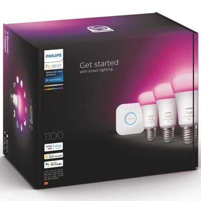 Philips Hue - Startkit White Color Ambiance 3xE27 - 929002468811