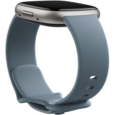 Fitbit - Versa 4, Waterfall Blue/Platinum - FB523SRAG
