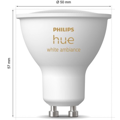 Philips Hue - White Ambiance GU10 400lm 3-pack - A13309