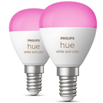 Philips Hue - White and Color Ambiance E14 Klot 470 lm 2-pack - A10796