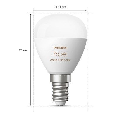 Philips Hue - White and Color Ambiance E14 Klot 470 lm 2-pack - A10796