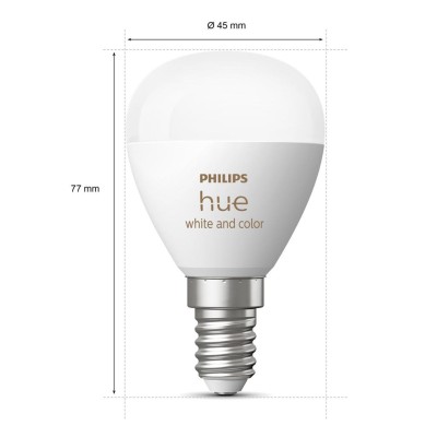 Philips Hue - White and Color Ambiance E14 Klot 470 lm 2-pack - A10796