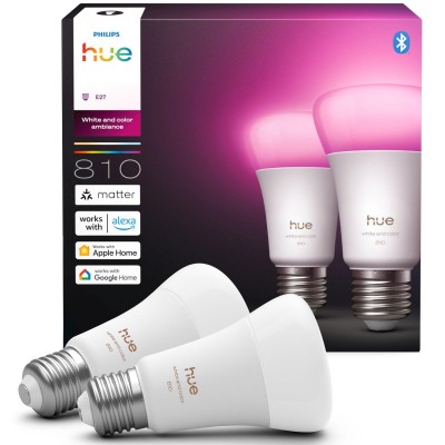 Philips Hue - White and Color Ambiance E27 810lm 2-pack - A15454