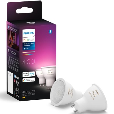 Philips Hue - White and Color Ambiance GU10 400lm 2-pack - A13537