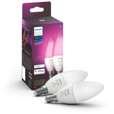 Philips Hue - White Color Ambiance E14 Kron 470 lm 2-pack - 929002294205