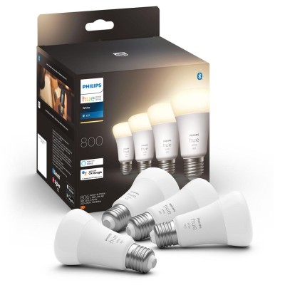 Philips Hue - White E27 A60 800lm 4-pack - 929001821625