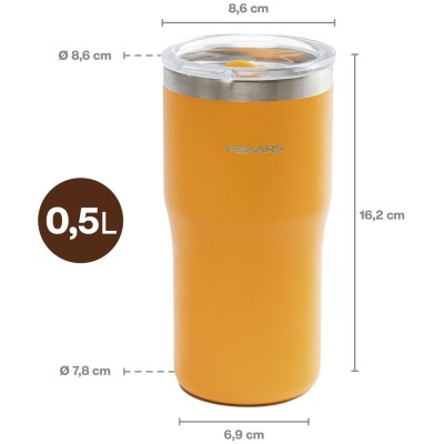 Fiskars - Termosmugg orange 0,5 liter  On-the-go mug - A14836