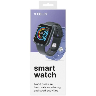Celly - Trainerbeat Smartwatch med två armband Svart + Lila - A14034