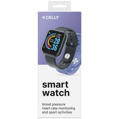 Celly - Trainerbeat Smartwatch med två armband Svart + Lila - A14034