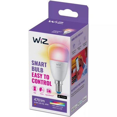 WiZ - WiFi Smart LED E14 P45 40W 470lm Färg - A11208
