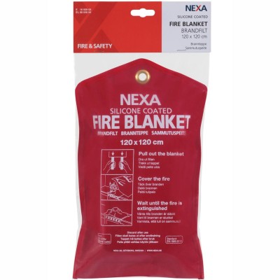 Nexa - FB-120 RM Brandfilt Silikon Röd 120x120 cm - 13611