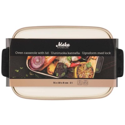 Maku - Ugnsform keramik med lock 2 L - A15349