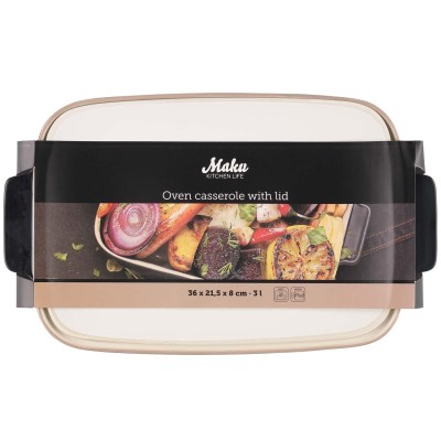 Maku - Ugnsform keramik med lock 3 L - A15348
