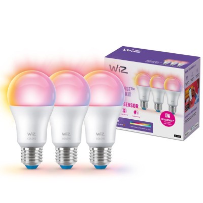 WiZ - WiFi Smart LED E27 60W Färg + Varm-kallvit 3-pack - A10790