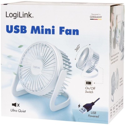 LogiLink - USB-fläkt Ø12,7 cm Vit - A11500
