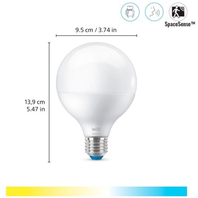 WiZ - WiFi Smart LED E27 G95 75W 1055lm Varm-kallvit - A13069