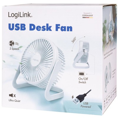 LogiLink - USB-fläkt Ø15,24 cm Vit - A11501