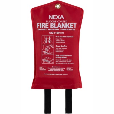 Nexa - FB-180 RM Brandfilt Silikon Röd 120x180 cm - 13612