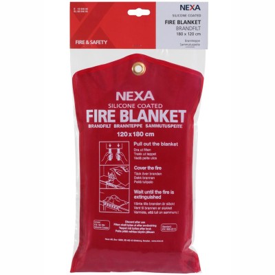 Nexa - FB-180 RM Brandfilt Silikon Röd 120x180 cm - 13612
