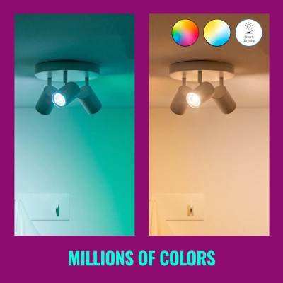 WiZ - WiFi Smart LED GU10 50W 345lm Färg + Varm-kallvit 3-pack - A13074