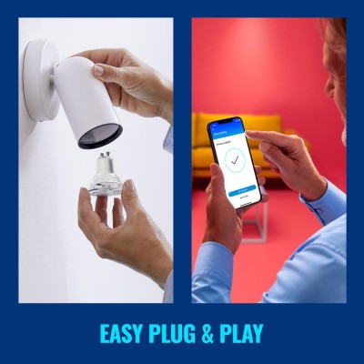 WiZ - WiFi Smart LED GU10 50W 345lm Färg + Varm-kallvit 3-pack - A13074