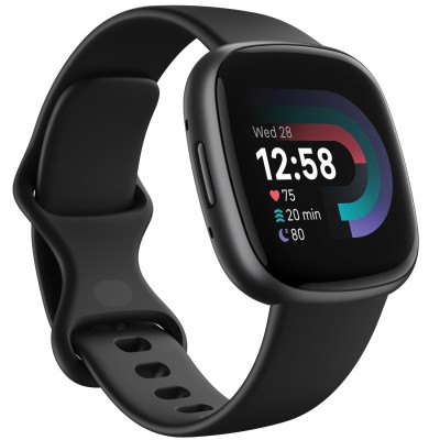 Fitbit - Versa 4, Black/Graphite - FB523BKBK