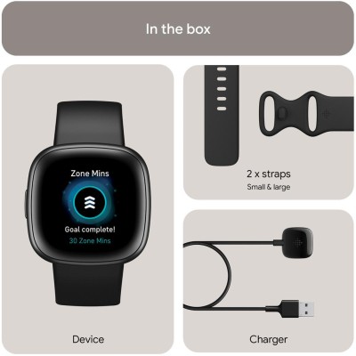 Fitbit - Versa 4, Black/Graphite - FB523BKBK