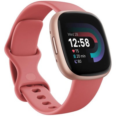 Fitbit - Versa 4, Pink Sand/Copper Rose - FB523RGRW