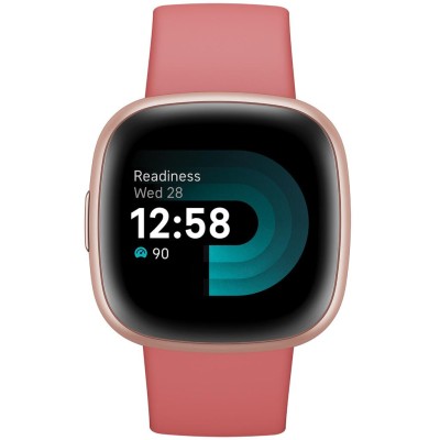 Fitbit - Versa 4, Pink Sand/Copper Rose - FB523RGRW