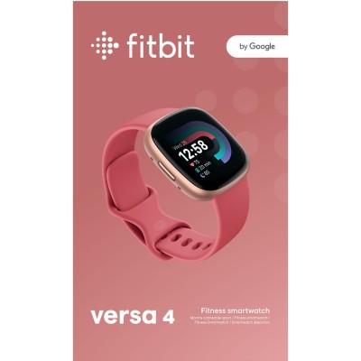 Fitbit - Versa 4, Pink Sand/Copper Rose - FB523RGRW